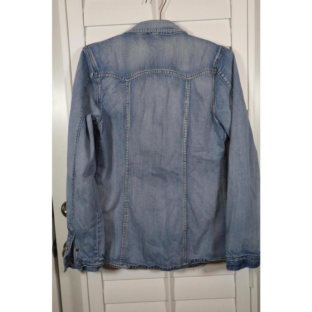 FB Sister denim top with button snaps in Canal Blue size Large - Picture 8 of 9